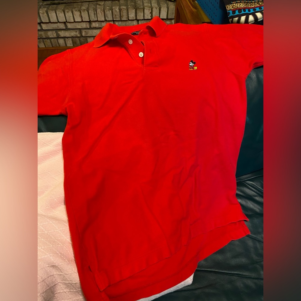 Mickey Mouse red polo size medium